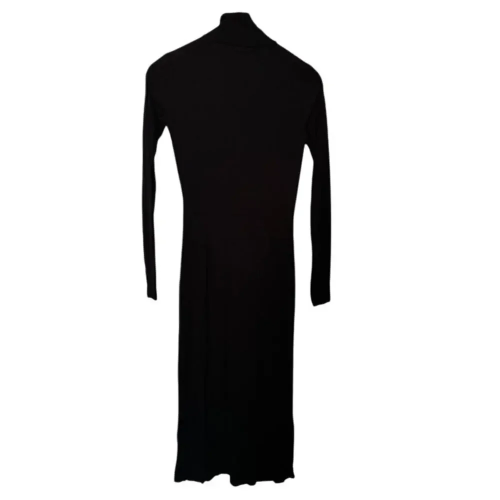 Rag & Bone NWT Black Draped Shaw Midi Dress- Size XXS - Picture 9 of 11